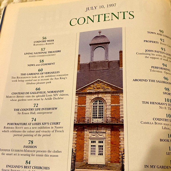 COUNTRY LIFE MAGAZINE July 10, 1997 GREAT BRITAIN VERSAILLES GARDENS EUC - Picture 3 of 11
